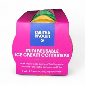 Tabitha Brown Pink Mini Reusable Ice Cream Containers​